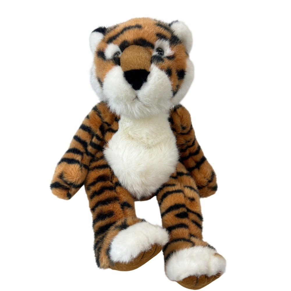 Russ Tickles Bengal Tiger 13" Plush Orange Black Striped Weighted Bottom